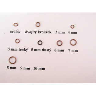 Spojovací kroužek tlustý, STAROMĚĎ, 5 mm