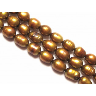 Říční perle zlaté 5x7 mm