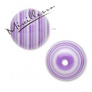 Pruhovaná fialová koule, 20 mm