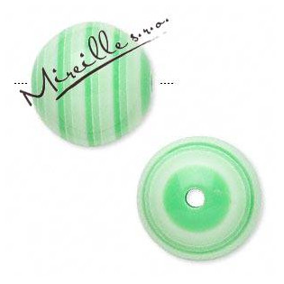 Pruhovaná zelená koule, 20 mm