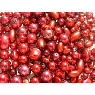 Mix červených voskových perlí
