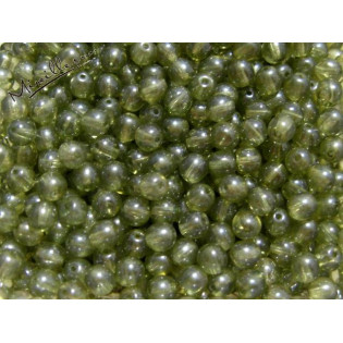 Zelené lesklé kuličky pastel, 6 mm