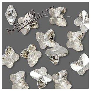 Motýlek Crystals Crystal Silver Shade, 10 mm