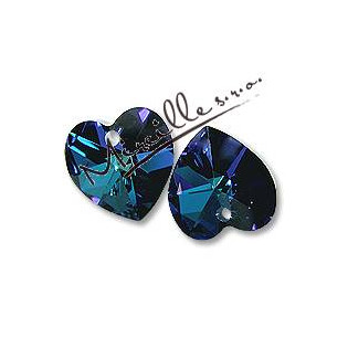 Srdíčko Bermuda Blue 10,3x10 mm Crystals