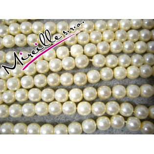 Smetanové voskové perle, 6 mm