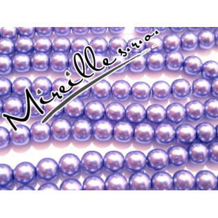 Voskové perle fialové - střední lila, 6 mm