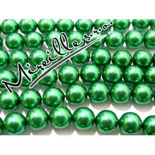 Voskové perle tmavě zelené, 8 mm