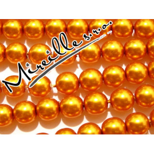 Zlato/žluté voskové perle 8 mm