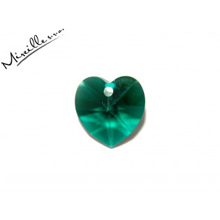 Srdíčko Emerald 10,3x10 mm, Crystals
