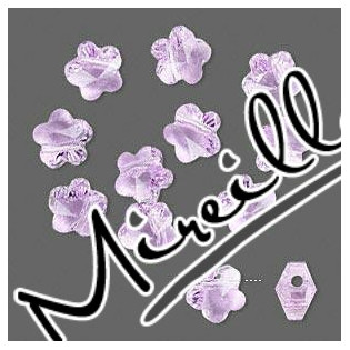 Květina korálek - Crystals Violet, 6 mm