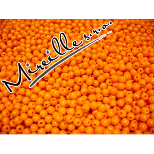 Kuličky jasně oranžové, 4 mm