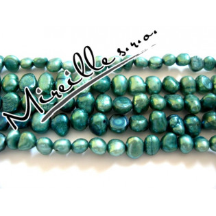 Říční perle tmavě zelené, 7-8 mm