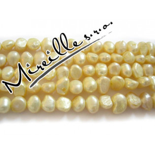 Říční perle světle žluté, 7-8 mm