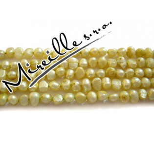 Říční perle světle žluté, 5-6 mm