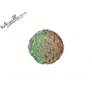 Koule zeleno/fialová double krajka, 16 mm