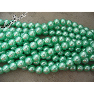 Světle zelené voskové perle, 8 mm