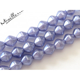 Voskové perle lila - kulatá lucernička, 5,5x5 mm