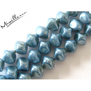 Voskové perle petrolejově modré pyramidky, 6 mm
