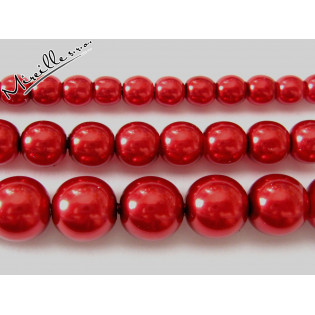 Voskové perle bordó červená, 4 mm