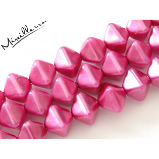 Voskové perle tm. růžové - lucerničky, 6 mm