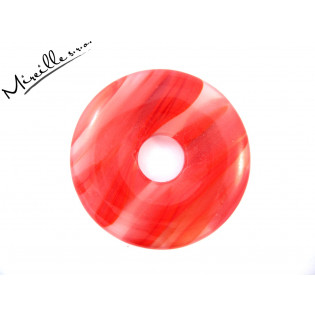 Červený Carnelian donut, 40 mm