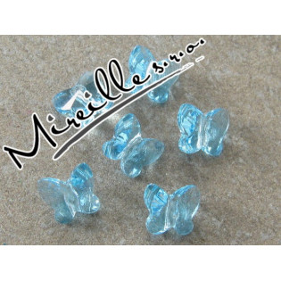 Motýlek Crystals Aquamarine, 6 mm