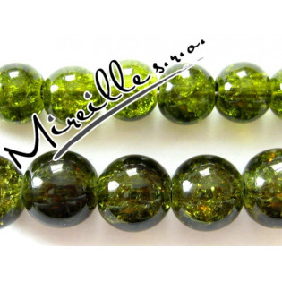 Olivově zelené cracle, 8 mm