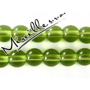 Kuličky lahvově zelené, 8 mm