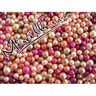 Mix voskových perlí růžová/lososová