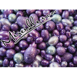 Mix hrubých a hladkých perlí fialová/lila.20 g