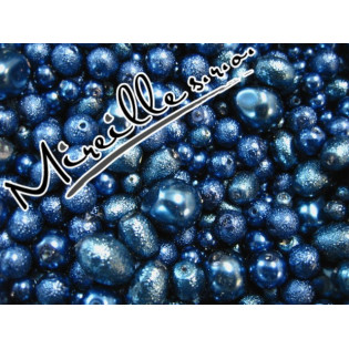 Mix hrubých a hladkých perlí modrých