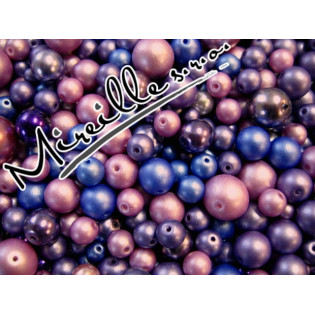 Mix matných voskový perlí odstín lila/fialová kuličky