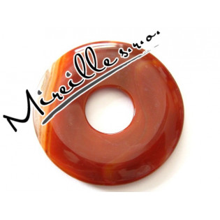 Achát červený donut, 45 mm