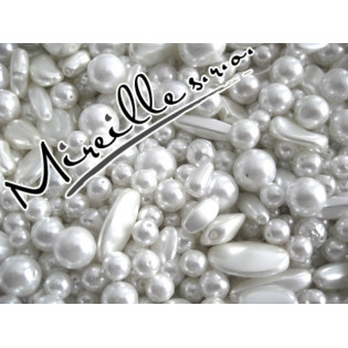 Mix smetanových voskových perlí, tvary