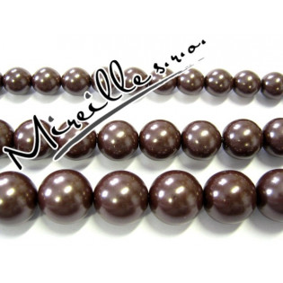 Čokoládově lesklé voskové perle, 10 mm