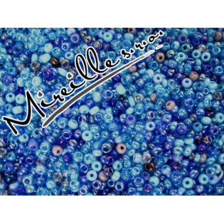 Mix rokajlových korálků v modrých odstínech, 2-2,2 mm