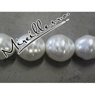 Voskové perle hrouda velká bílá, 18x16 mm
