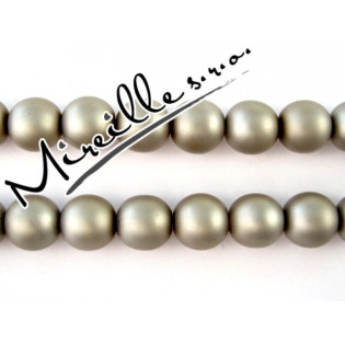 Voskové perle šedo/hnědé matné, 8 mm