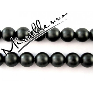Voskové perle tmavě šedé matné, 8 mm