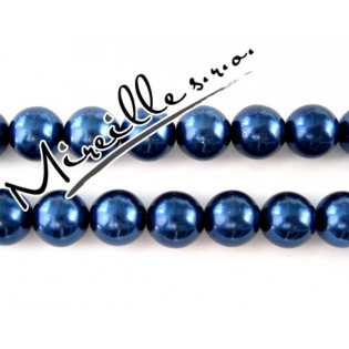 Voskové perle tmavě modré, 8 mm
