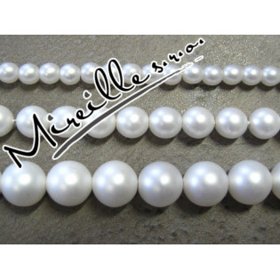 Bílé matné voskové perle, 6 mm