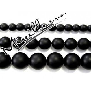 Voskové perle černé matné, 4 mm