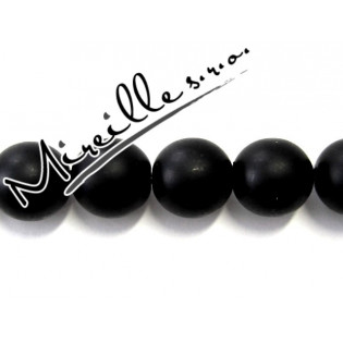 Voskové perle černé matné, 10 mm