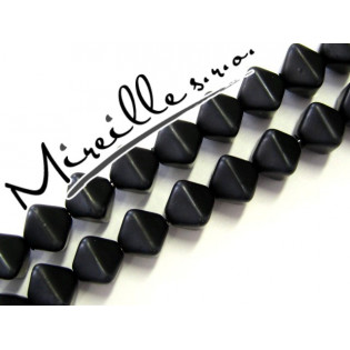 Voskové perle černé matné lucerničky, 6 mm