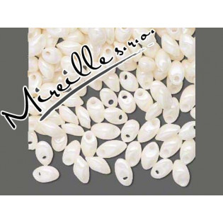 Miyuki Long Magatama Opaque luster cream pearl, 7x4 mm, 50 ks