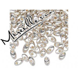 Miyuki Long Magatama Metallic shiny silver, 7x4 mm, 50 ks
