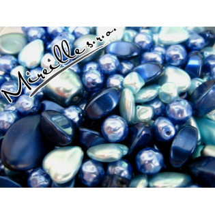 Mix modrých voskových perel