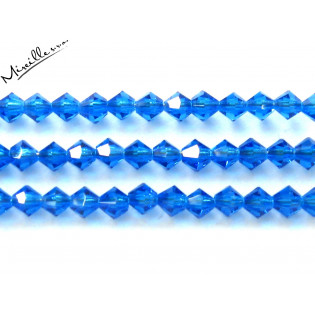 Středně modré aqua cínovky, 4 mm