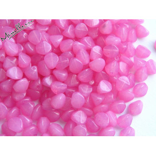 Pohanka korálky pink/lila milk, 5x3,5 mm