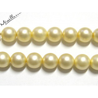 Cream matované voskové perle, 8 mm